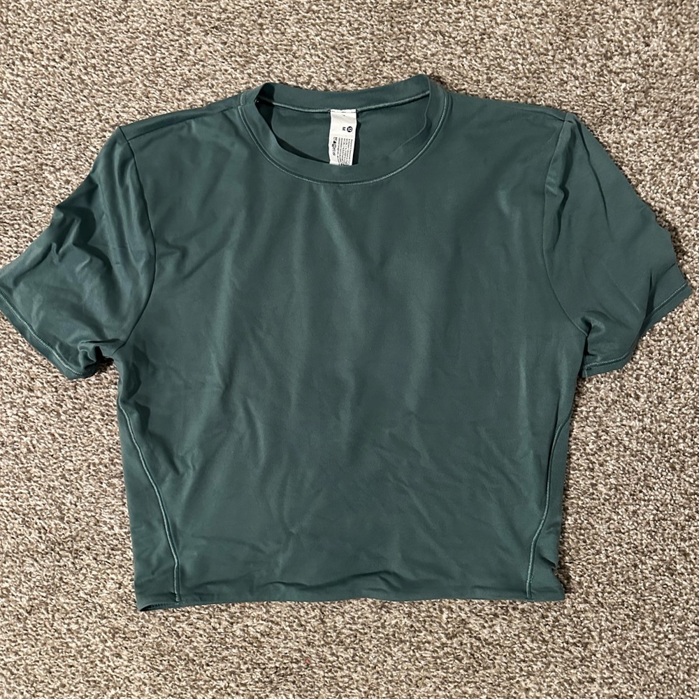 Wundermost Ultra-Soft Nulu Crewneck Cropped T-Shirt
